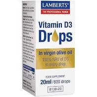 Vitamin D3 drops 20ml/600drops