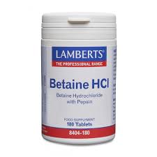 Betaine HCI 324mg/Pepsin 5mg (100 tabs)