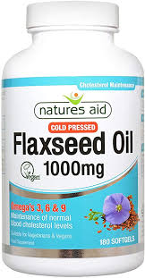 Flaxseed Oil 1000mg (500mg Omega-3, 175mg Omega-6 & 200mg Omega-9)