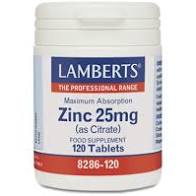 Zinc 25mg (as Citrate) 120 tablets